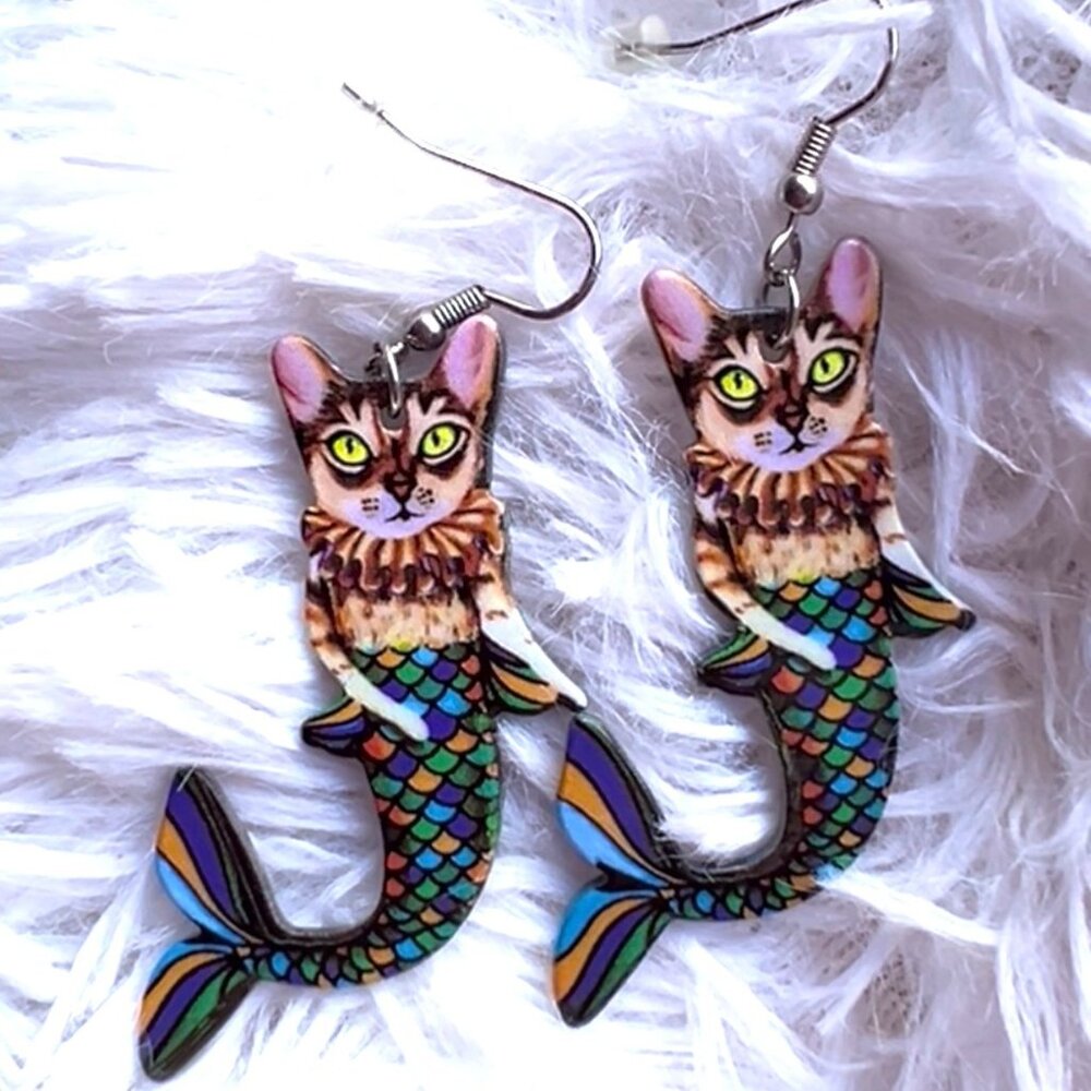 Mercat Dangle Earrings NWT